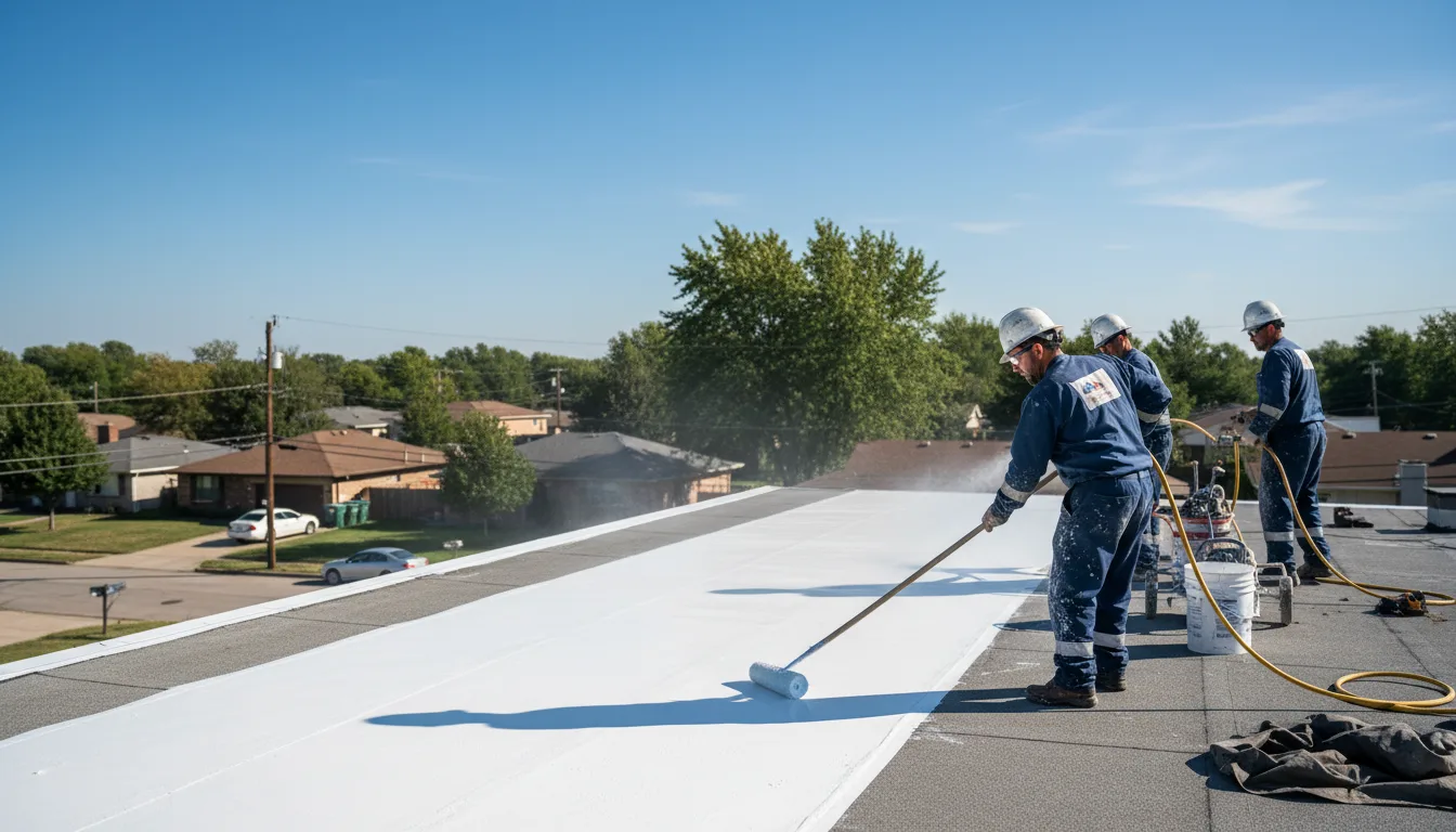 Commercial roof coating in Keyesport, IL near me